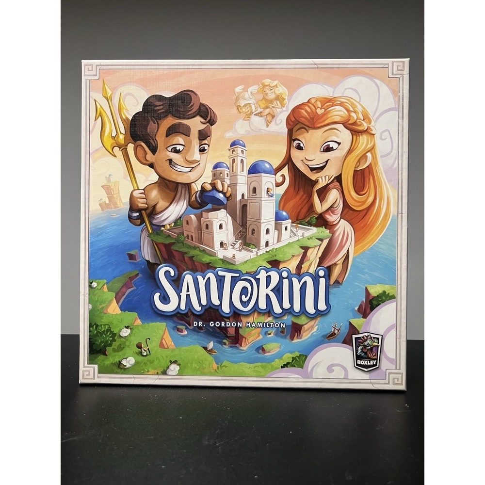 Santorini Board Game Kickstarter White Box Edition With Golden Fleece Expansion